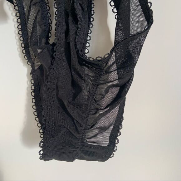 Allure Crazy in Love Black Teddy with Arm Capes ONE SIZE New With Tags - Picture 9 of 13